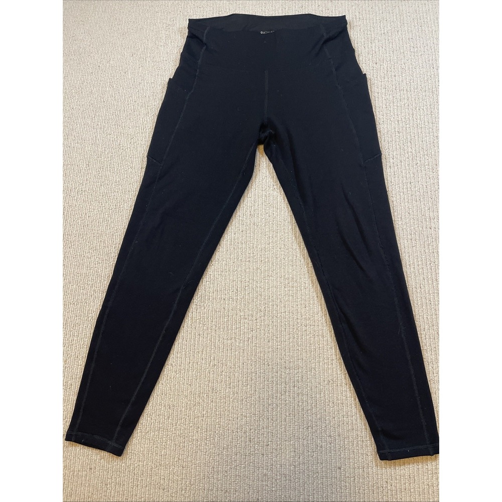Athleta Women's Medium Altitude Stash Tight Polartec Powerstretch Black Leggings